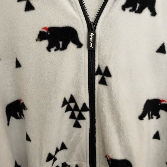 Tipsy Elves Black Bear Holiday Onesie 3X Bear Hood Pockets Excellent Condition - Picture 3 of 16